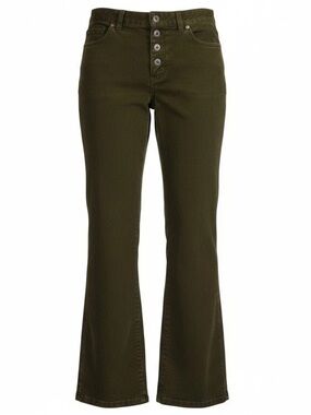 Tommy Hilfiger Olive Green Boot-Cut Jeans